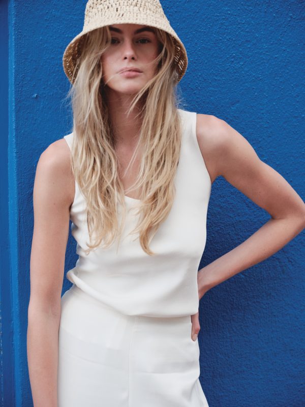 SATEN ASKILI BLUZ – SATEN BELİ LASTİKLİ PANTOLON