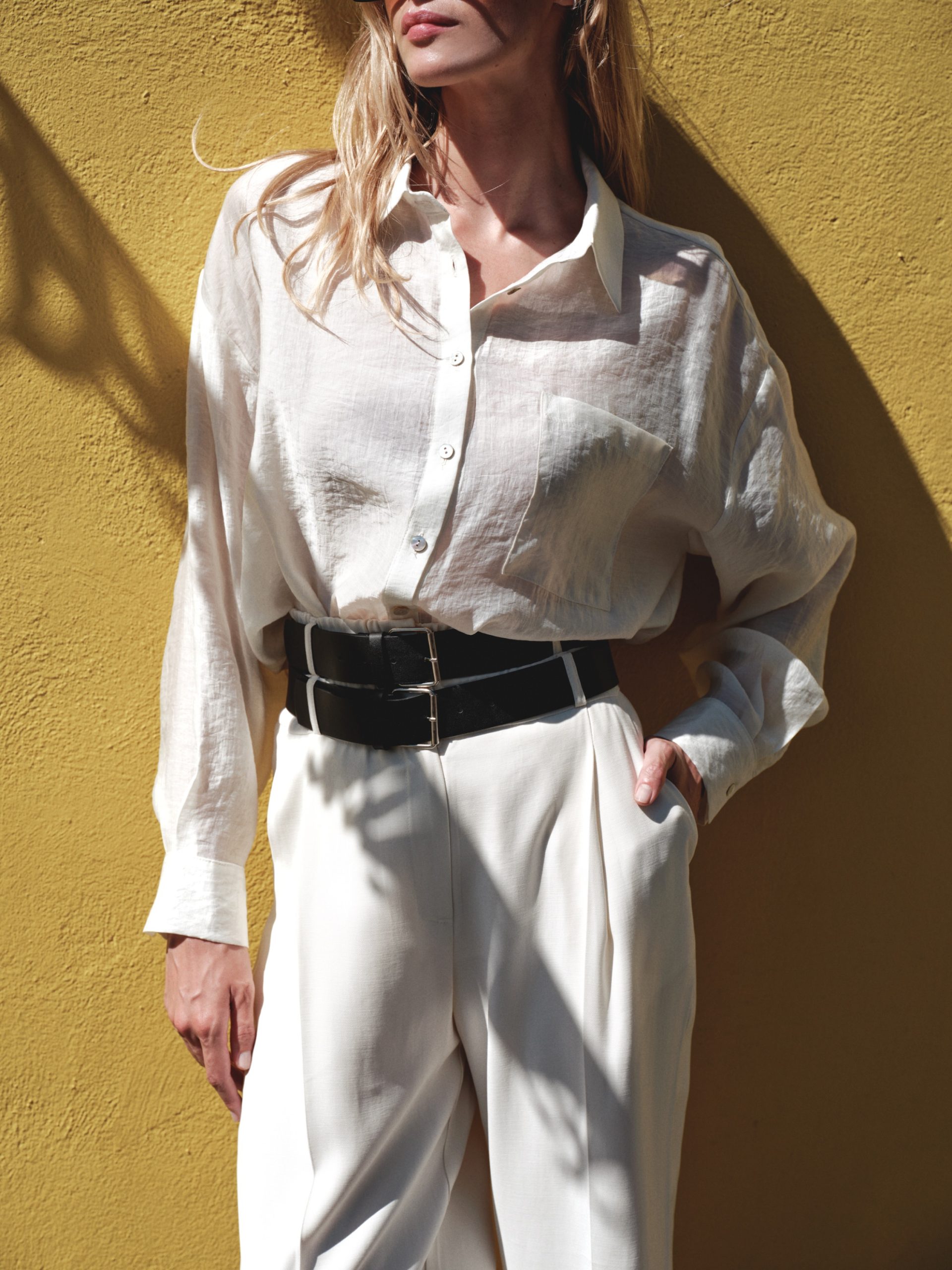 ÇİFT KEMER DETAYLI PALAZZO PANTOLON