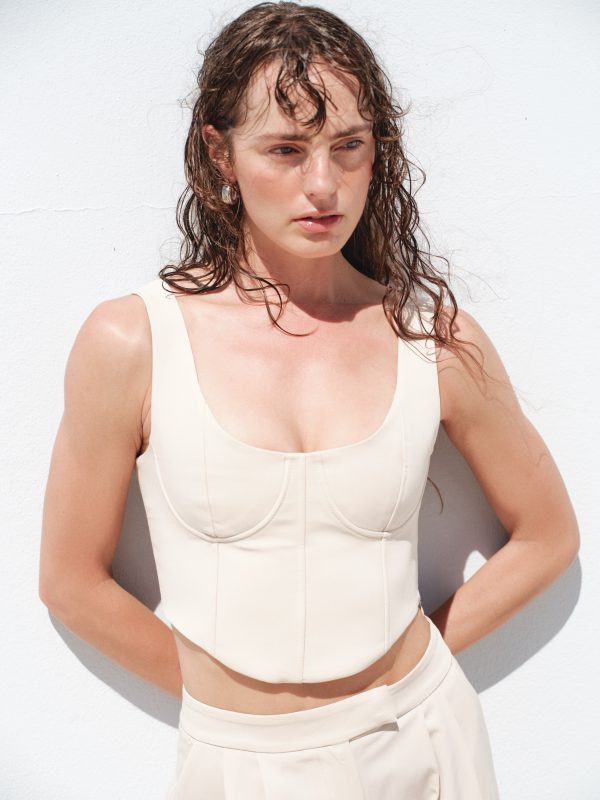 TASARIM KUPLU KORSE BÜSTİYER – ÇİFT PİLELİ PALAZZO PANTOLON